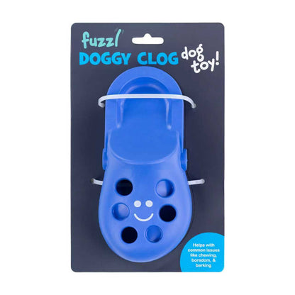 Fuzzl Clog Treat Toy | Rubber Blue – Durable Dog Toy