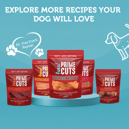 Fuzzl Prime Cuts Chicken Twists Dog Treats | 2x200g Value Pack - Fuzzl Pet