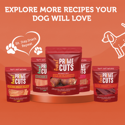 Fuzzl Prime Cuts Pigs in Blankets Dog Treats | 5x200g Value Pack - Fuzzl Pet
