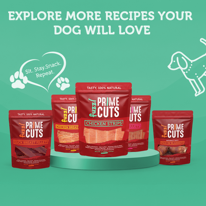 Fuzzl Prime Cuts Natural Chicken Strip Dog Treats | 5x200g Pack - Fuzzl Pet