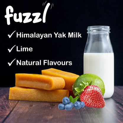 Fuzzl Himalayan Yak Chews Medium 2-Pack | Blueberry & Strawberry