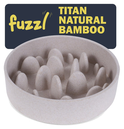 Fuzzl Bamboo Slow Feeder Bowl - Stone 17cm – Pet Accessory