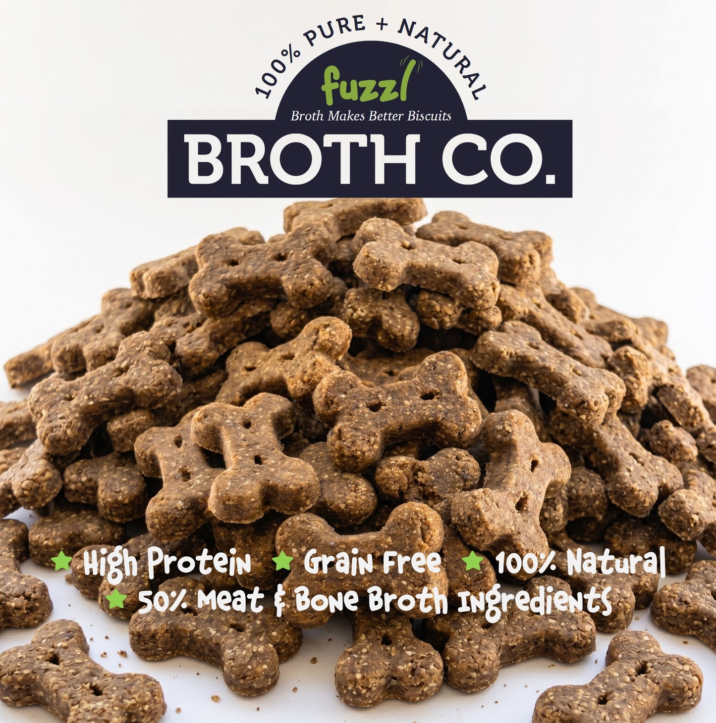 Fuzzl Broth Co. | Chicken Bone Broth & Peanut Butter Dog Treats (1kg, 2.5l Tub)