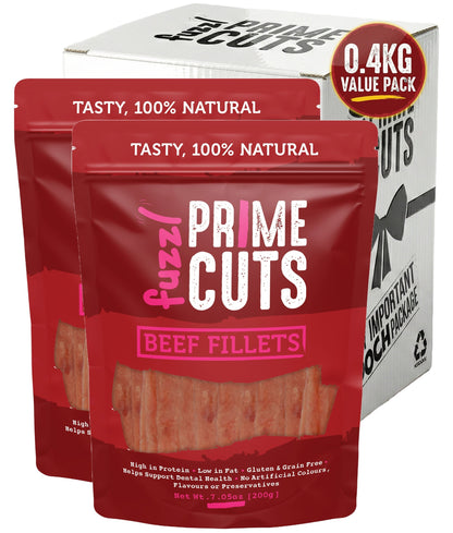 Fuzzl Prime Cuts 100% Natural Beef Fillet Dog Treats | 2x200g