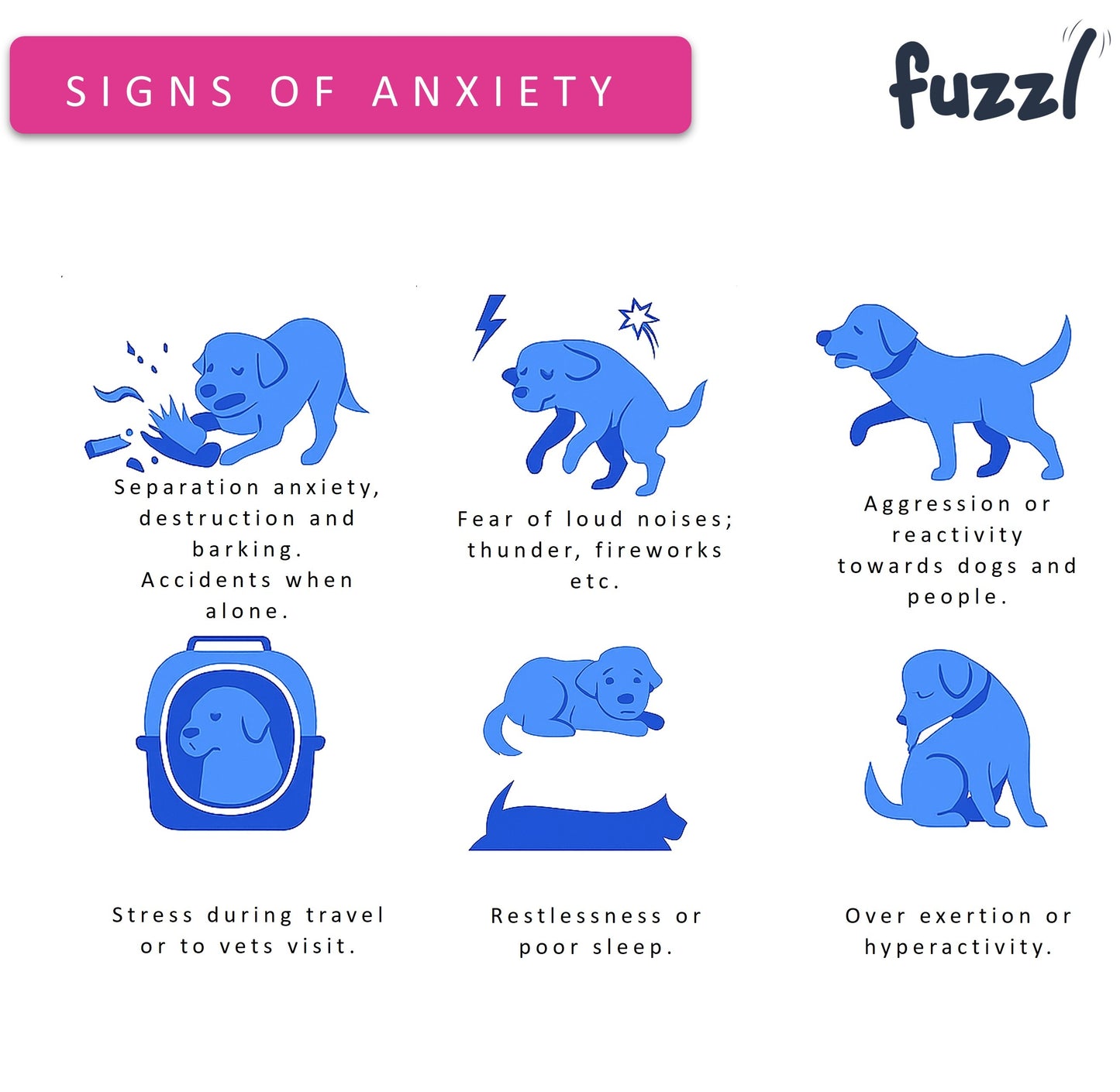 Fuzzl Calming Supplement Treats - Reduce Stress, Fear, Barking - Jumbo 180g