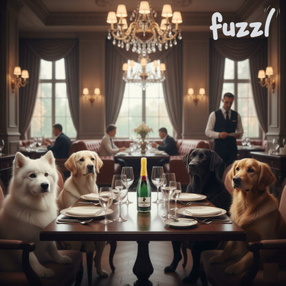 Fuzzl TPR Champagne Bottle Rubber Dog Toy – Durable Chew & Tug Toy - Fuzzl Pet