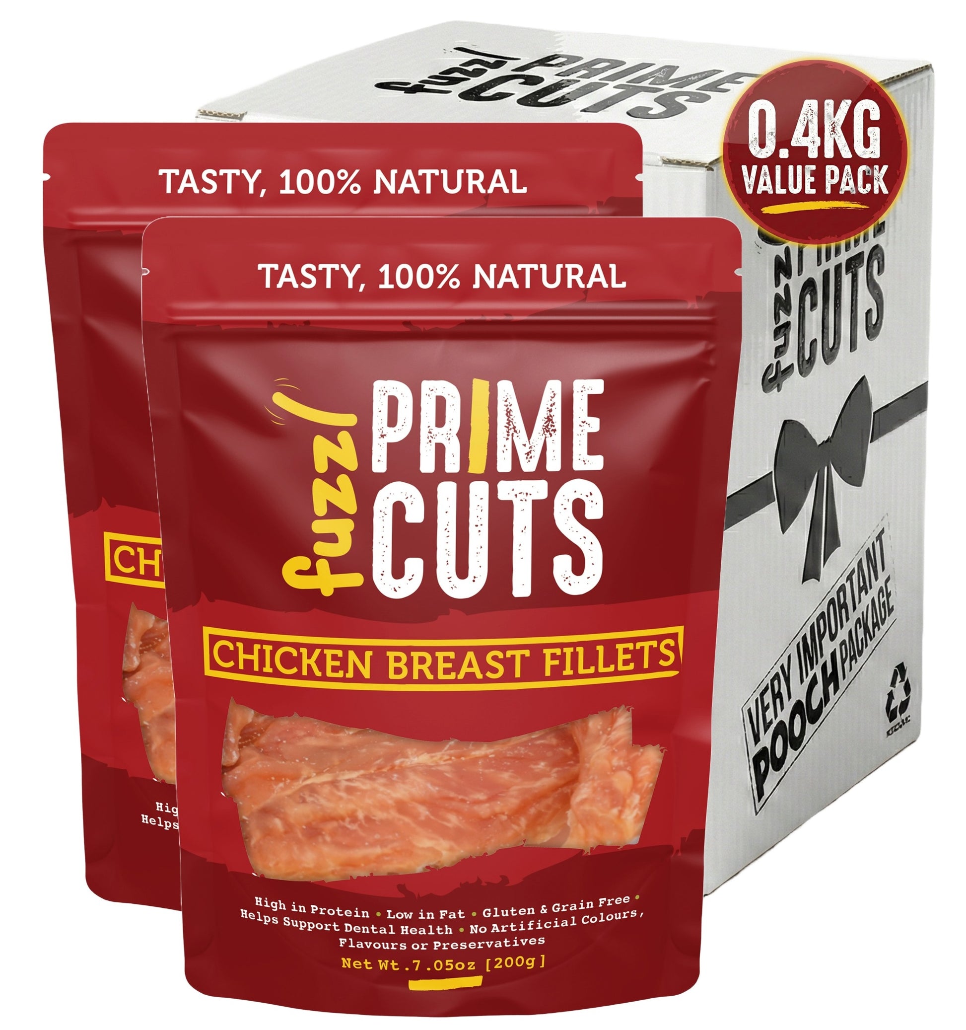 Fuzzl Prime Cuts Chicken Breast Dog Treats | 2x200g Value Pack - Fuzzl Pet