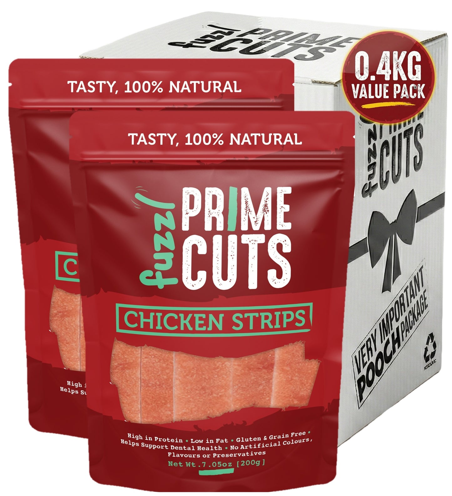 Fuzzl Prime Cuts 100% Natural Chicken Strip Treats | 2x200g