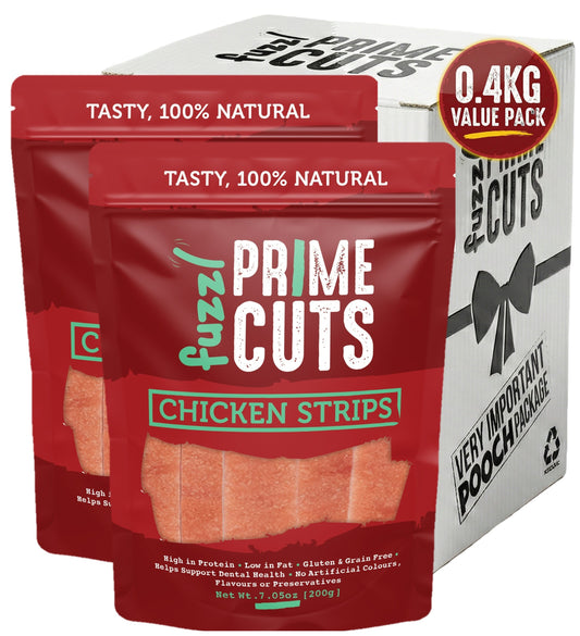 Fuzzl Prime Cuts 100% Natural Chicken Strip Treats | 2x200g