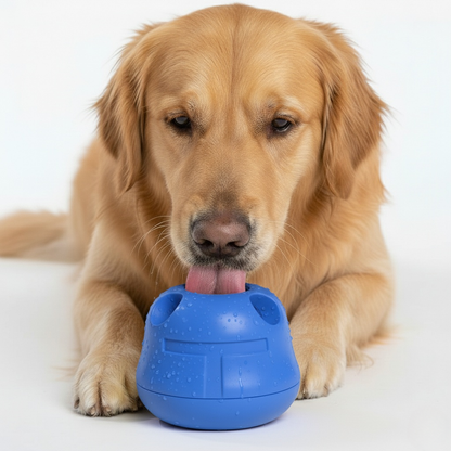 Fuzzl Rock & Roll Chilla Treat Toy Large | Rubber Blue Dog Toy