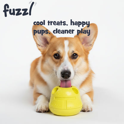 Fuzzl Rock & Roll Chilla Treat Toy Large | Rubber Yellow