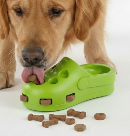 Fuzzl Flip Flop Treat Toy | Rubber Green – Durable Dog Toy