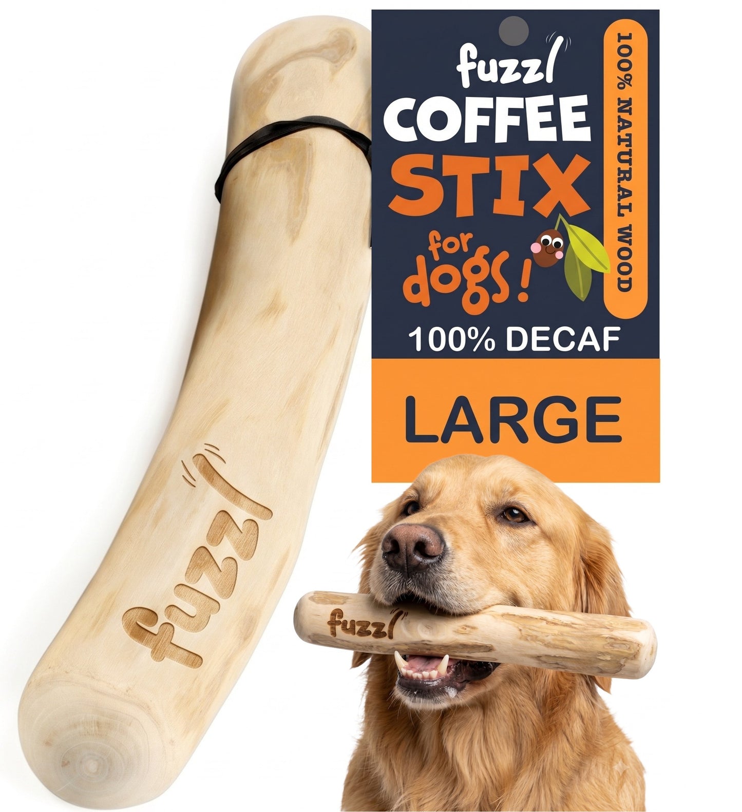 Fuzzl Coffee Stix Large 1-Pack | Chew Toy for Small Dogs