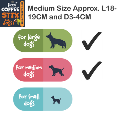 Fuzzl Coffee Stix Medium 2-Pack | Chew Toy for Small Dogs