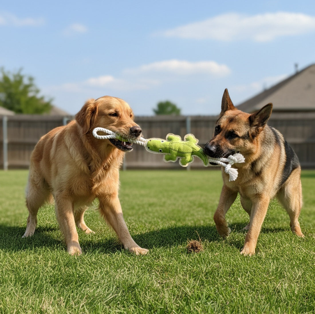 Fuzzl Eco Leather Crocodile – Durable Dog Toy