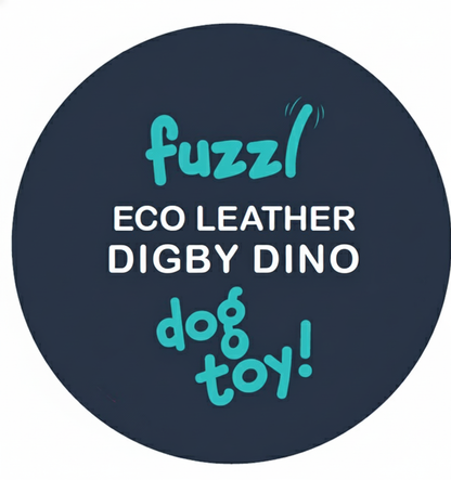 Fuzzl Eco Leather Digby Dino – Durable Dog Toy