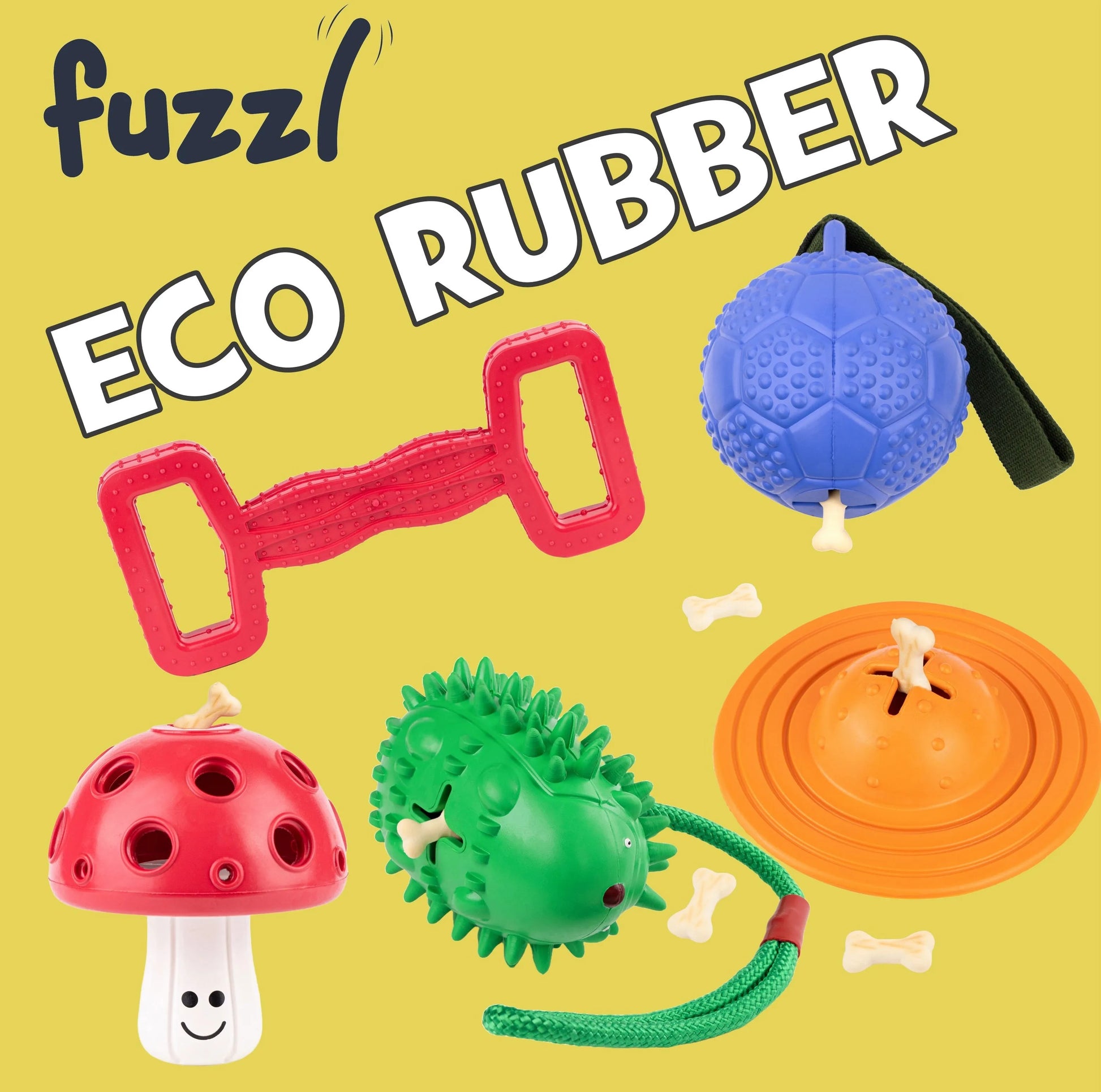Fuzzl Eco Rubber Chuck & Treat Sky Saucer - Orange Dog Toy – - Fuzzl Pet