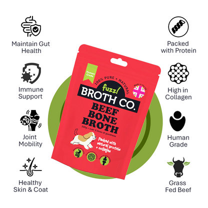 Fuzzl Broth Co. Beef Bone Broth for Dogs 250g