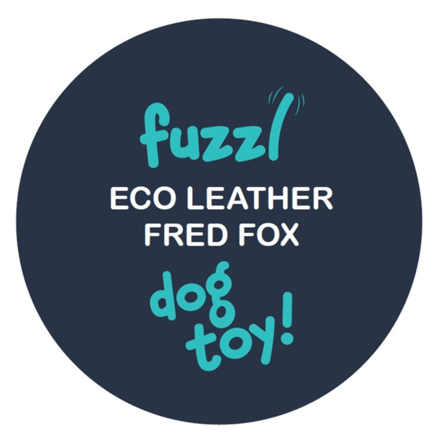 Fuzzl Eco Leather Fox | Natural Tough Jute-Filled Dog Toy