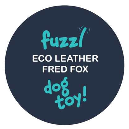 Fuzzl Eco Leather Fox | Natural Tough Jute-Filled Dog Toy