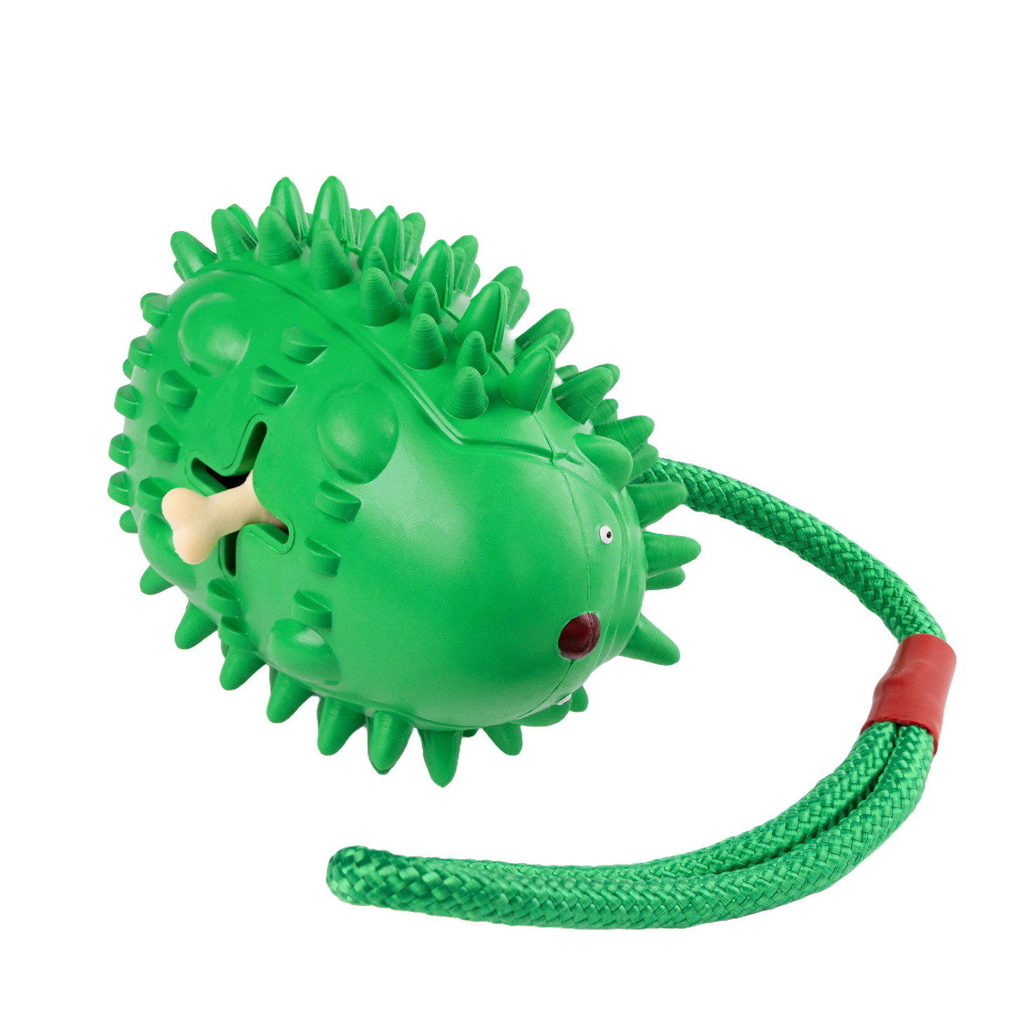 Fuzzl Eco Rubber Chuck & Treat Hedgehog - Green Dog Toy – Durable - Fuzzl Pet