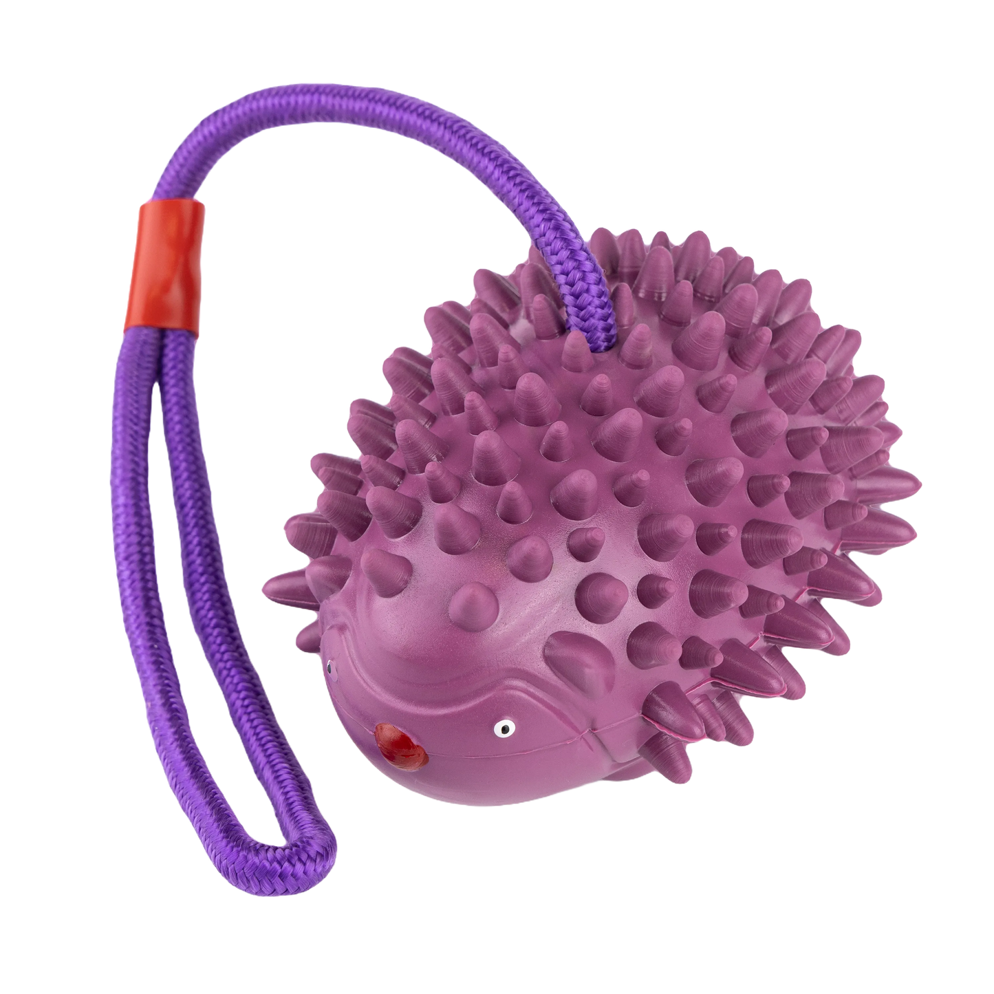 Fuzzl Eco Rubber Chuck & Treat Hedgehog - Purple Dog Toy – Durable - Fuzzl Pet