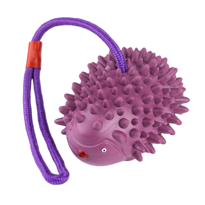 Fuzzl Eco Rubber Chuck & Treat Hedgehog - Purple Dog Toy – Durable - Fuzzl Pet