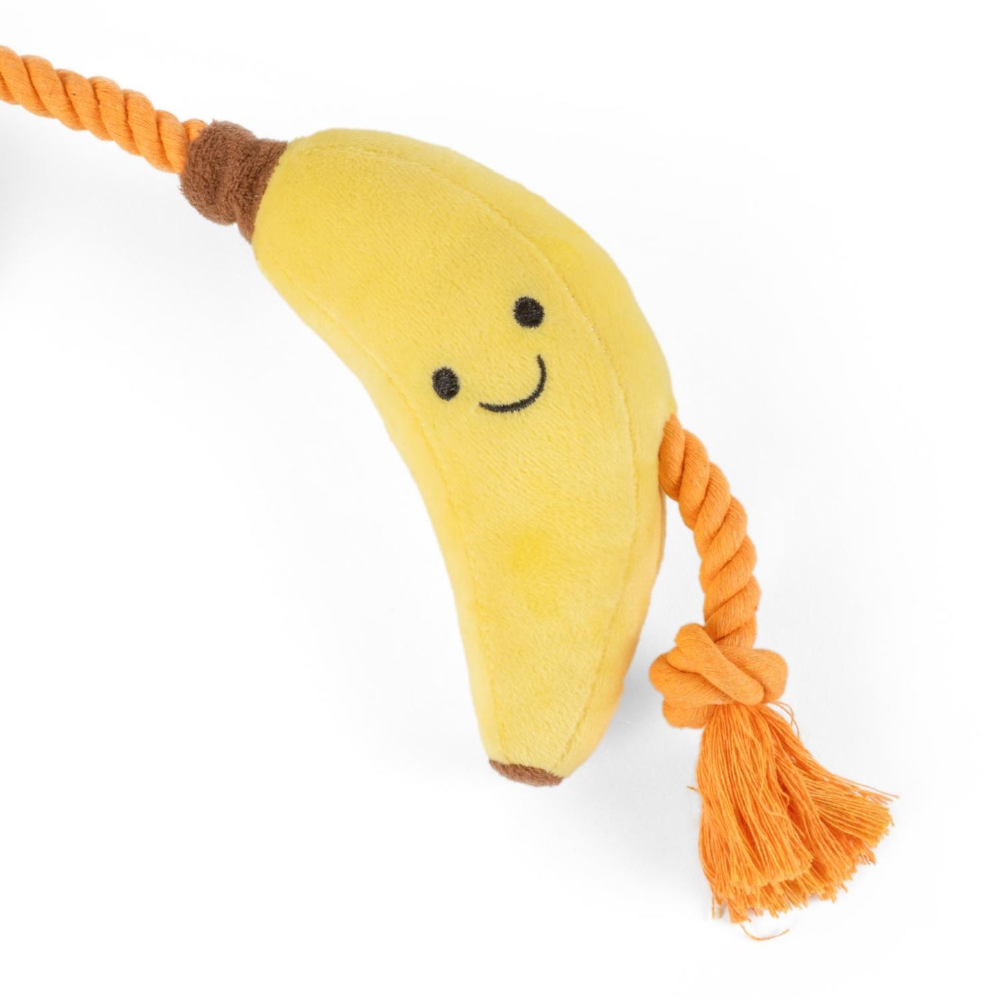 Fuzzl Tugga Bananas Dog Toy - Rope Latex and Plush Dog and Puppy