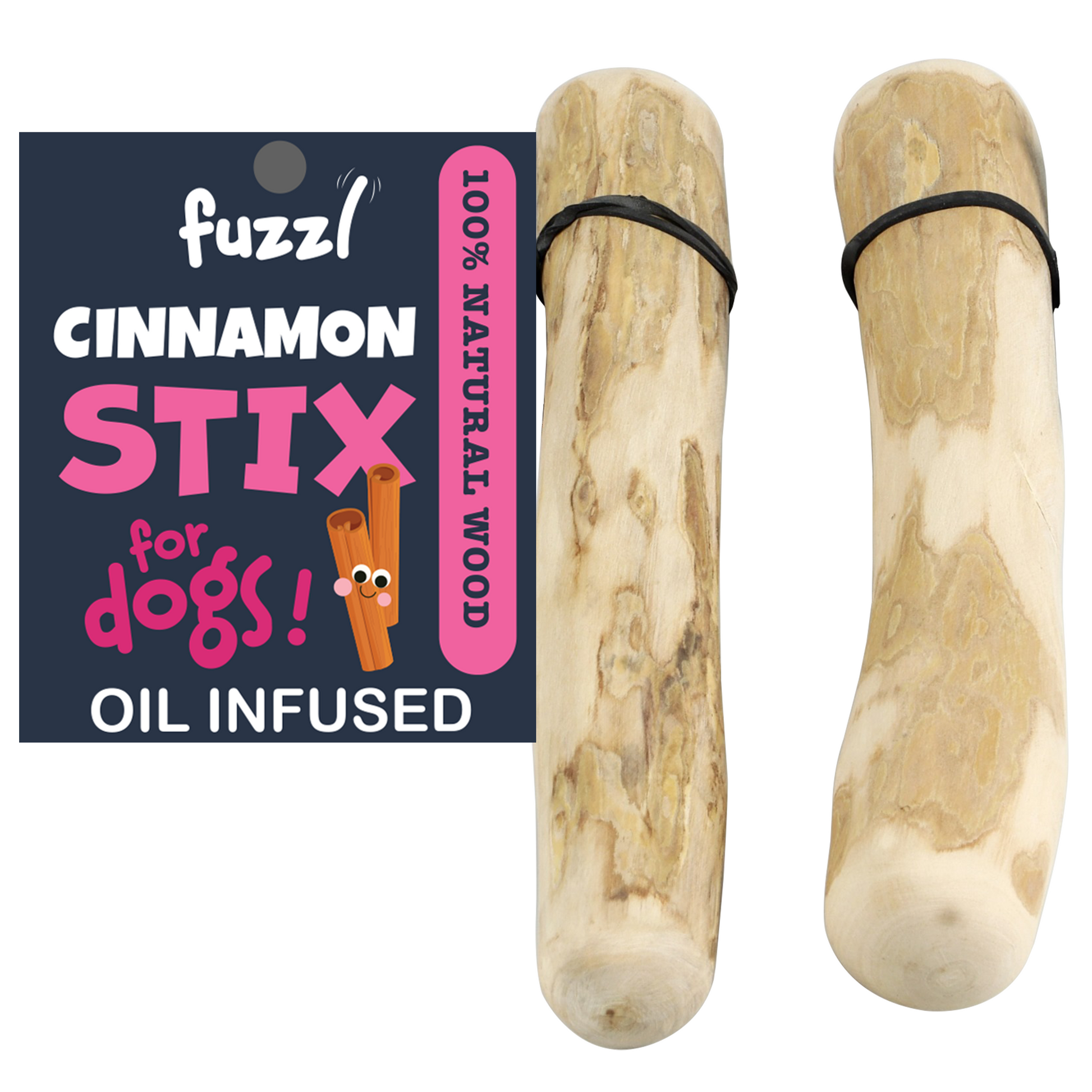 Fuzzl Cinnamon Sticks Medium 2 Pack – Durable Dog Toy (2 Pack) - Fuzzl Pet