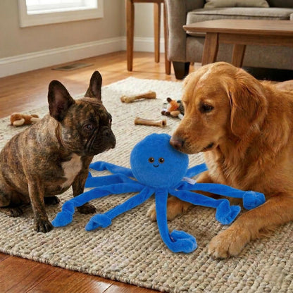 Fuzzl Big Ozzie the Octopus | Plush Dog Toy with 4 Squeakers