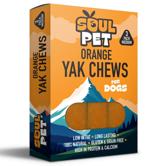 Soul Pet Yak Chews Orange | 3 Pack for Dogs