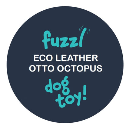 Fuzzl Eco Leather Otto Octopus | Tough Natural Chew Dog Toy