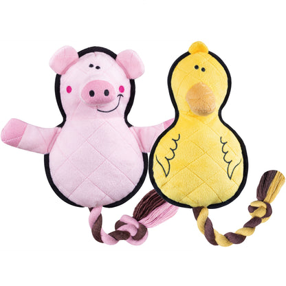 Fuzzl Dura Daisy Duck & Pickles Pig – Durable Dog Toy - Fuzzl Pet