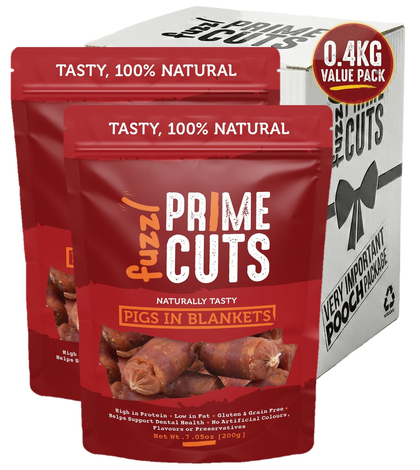 Fuzzl Prime Cuts Pigs in Blankets Dog Treats | 2x200g Pack - Fuzzl Pet