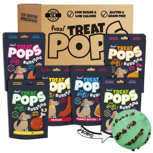 Fuzzl Puppy Pops Variety Pack WITH Glow Ball – Durable Dog Toy - Fuzzl Pet