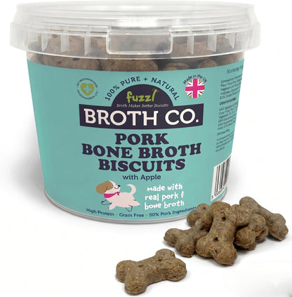 Fuzzl Broth Co. | Pork Bone Broth & Apple Dog Treats (1kg Bulk Tub)