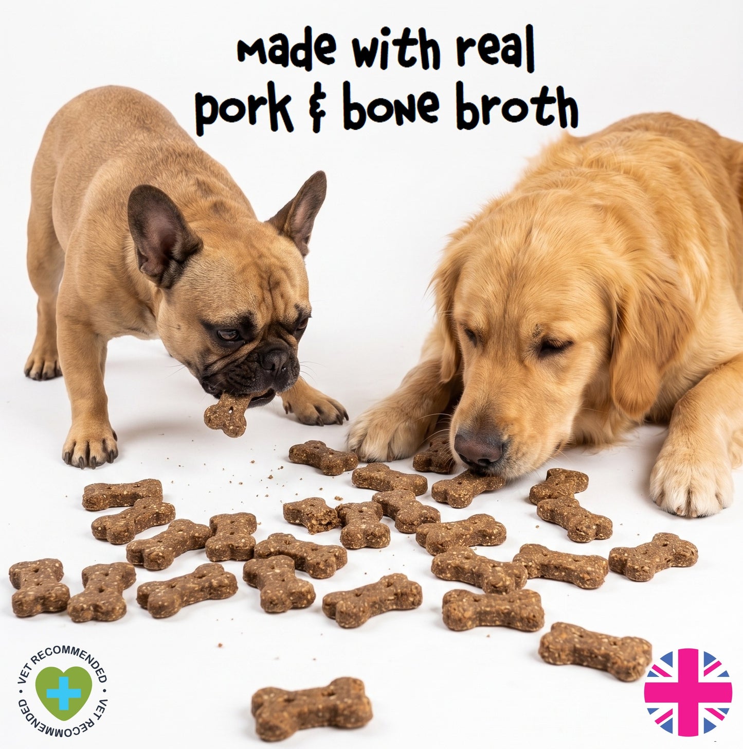 Fuzzl Broth Co. | Pork Bone Broth & Apple Dog Treats (1kg Bulk Tub)