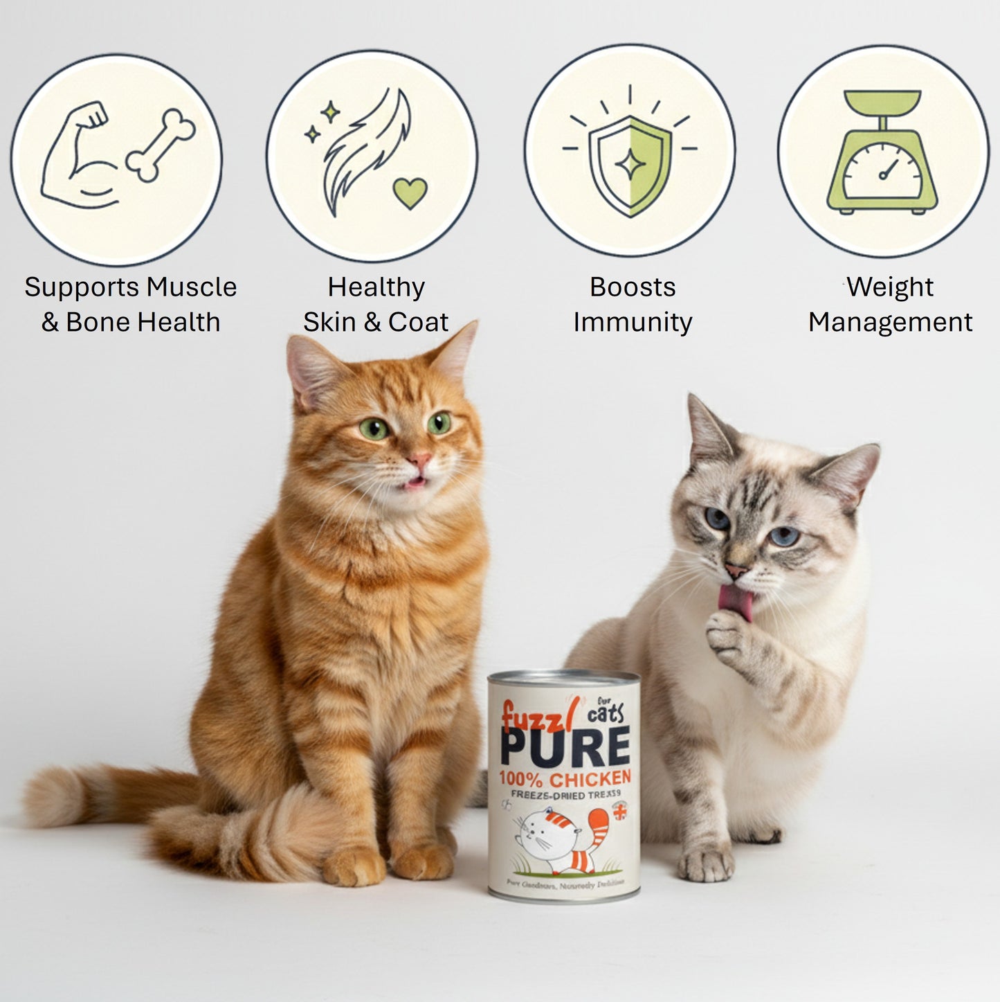 Fuzzl PURE Freeze Dried Chicken Breast - Cat - 200g tube