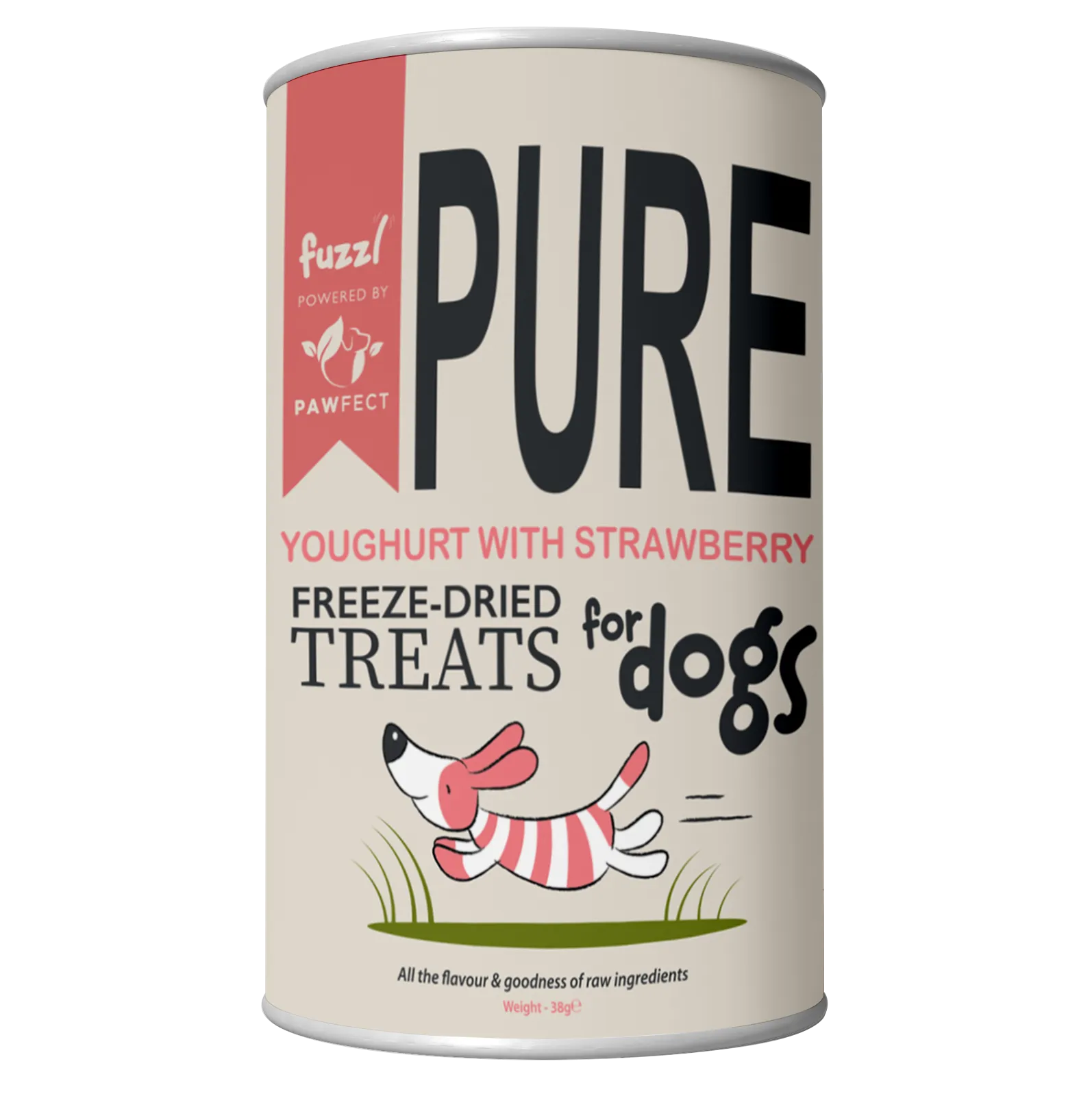 Fuzzl Pure Freeze Dried Strawberry Yoghurt Melties Dog Treats and - Fuzzl Pet