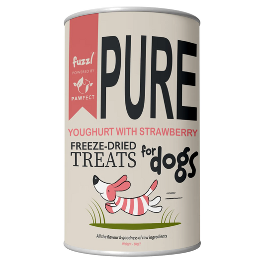 Fuzzl Pure Freeze Dried Strawberry Yoghurt Melties Dog Treats and - Fuzzl Pet