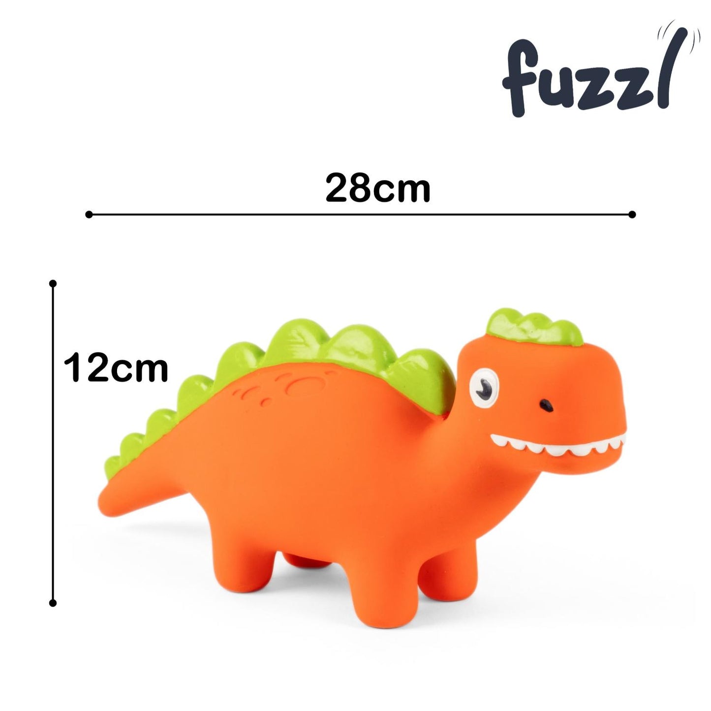 Fuzzl Steggy Dino Latex Soft Chew Toy – Durable Dog Toy