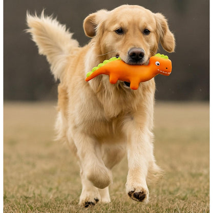 Fuzzl Steggy Dino Latex Soft Chew Toy – Durable Dog Toy