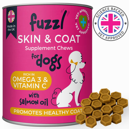 Fuzzl Itchy Skin & Coat Supplement Max Strength 30 Treats - Fuzzl Pet