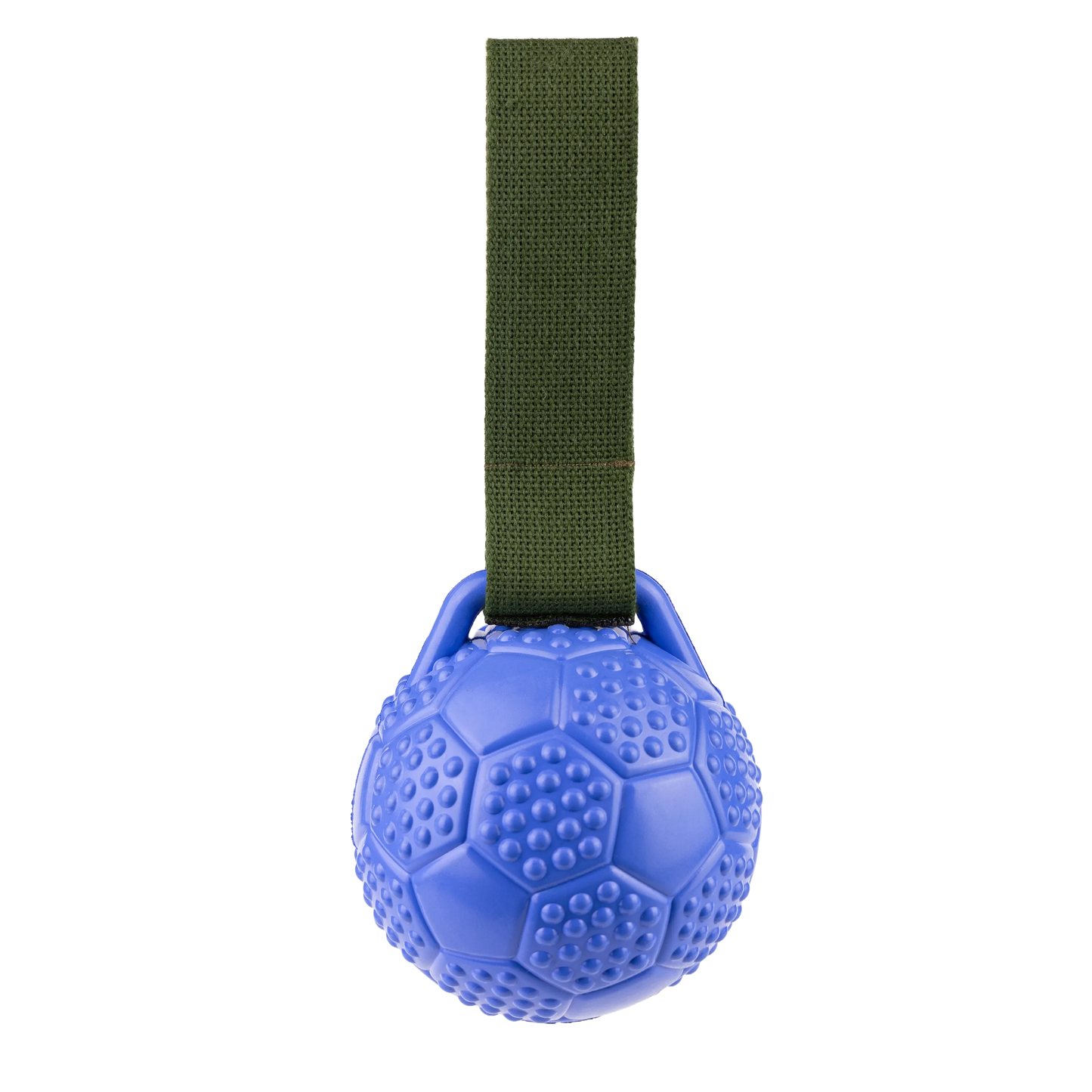 Fuzzl Eco Rubber Chuck & Treat Soccer Ball - Blue Dog Toy – Durable - Fuzzl Pet