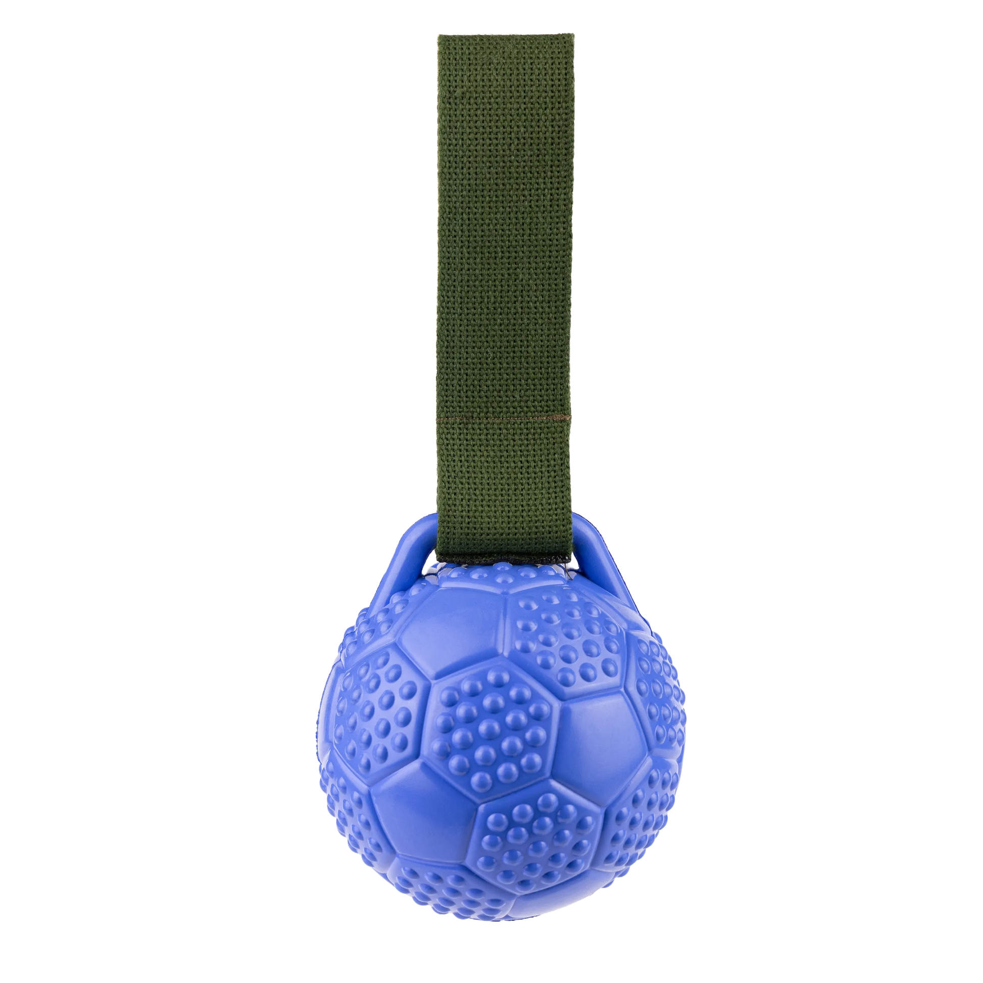 Fuzzl Eco Rubber Chuck & Treat Soccer Ball - Blue Dog Toy – Durable - Fuzzl Pet