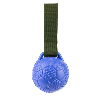 Fuzzl Eco Rubber Chuck & Treat Soccer Ball - Blue Dog Toy – Durable - Fuzzl Pet