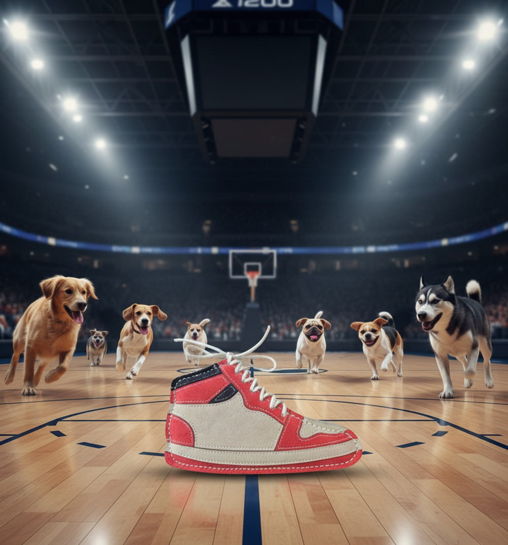 Fuzzl Eco Leather Sneaker | Natural Tough Chew Dog Toy - Fuzzl Pet
