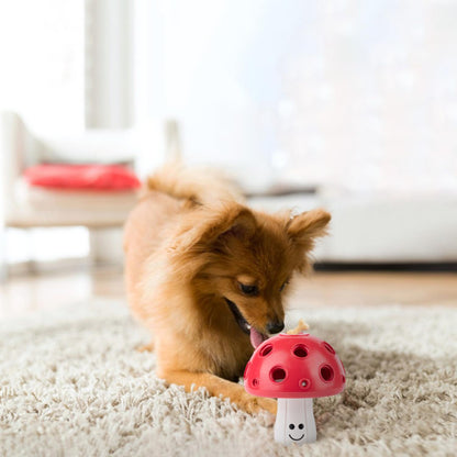 Fuzzl Eco Rubber Magic Shroom - Red Dog Toy – Durable Dog Toy