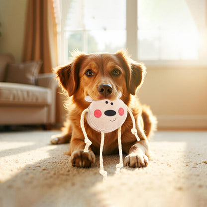 Fuzzl Eco Leather Sid Sheep Dog Toy