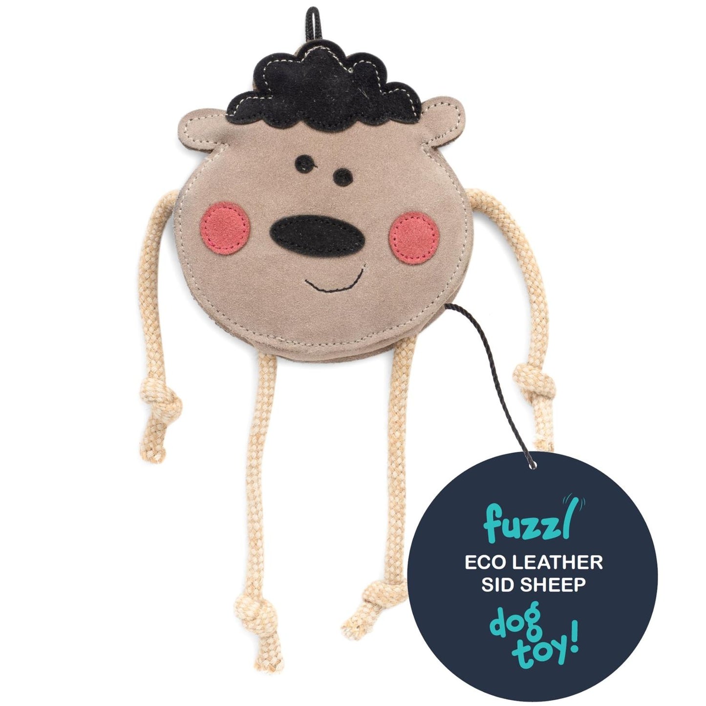 Fuzzl Eco Leather Sid Sheep Dog Toy